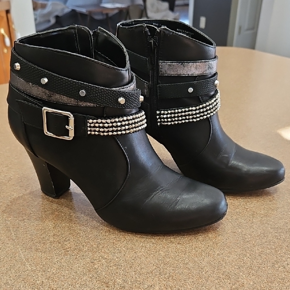 Jennifer Lopez Black Ankle Boots with Studded Accents!!!